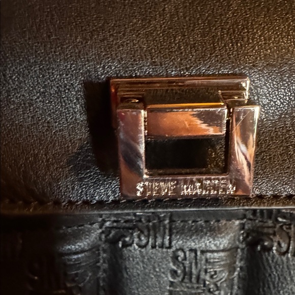 Steve Madden Black Textured Tote - Picture 8 of 10